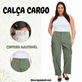 CALÇA CARGO CINTURA AJUSTAVÉL