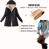 KIT JAQUETA FEMININA PELUCIADA + (MEIA CALÇA DE BRINDE)
