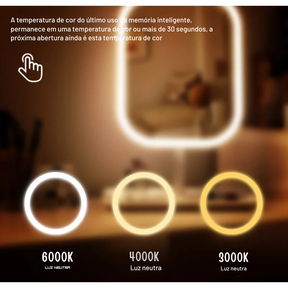 ESPELHO PARA MAQUIAGEM COM LED