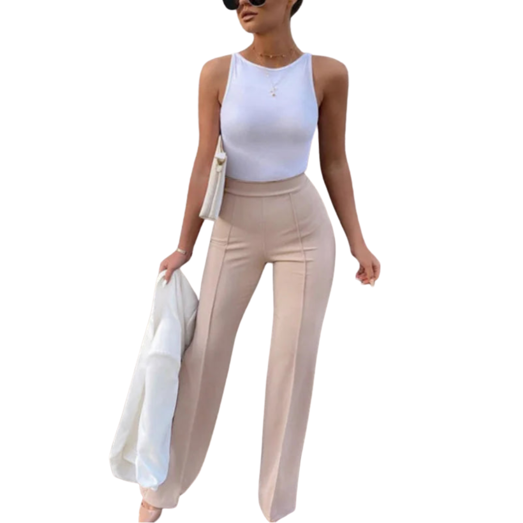 CALÇA CASUAL DE INVERNO FLARED